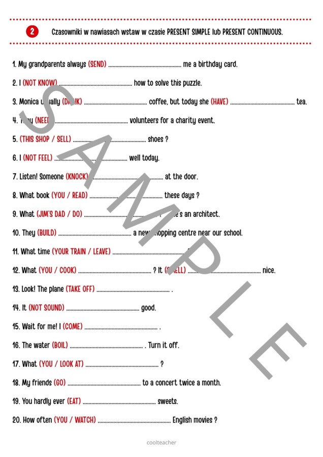 Present Simple vs Present Continuous