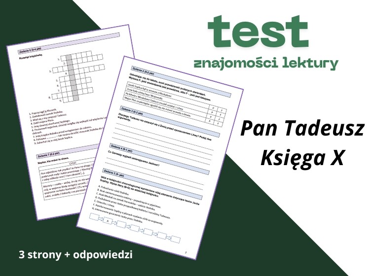 Test – „Pan Tadeusz”, Księga X