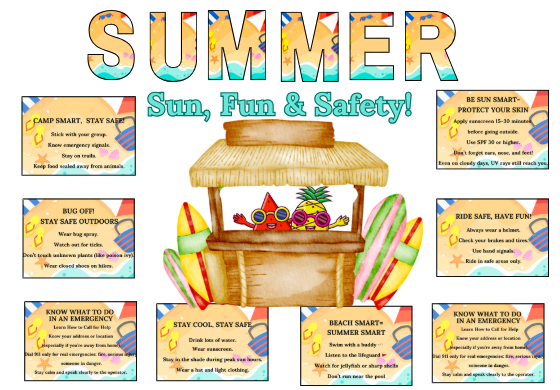 Letnia Gazetka 4w1 po angielsku – ucz i baw się bezpiecznie!34 strony do druku