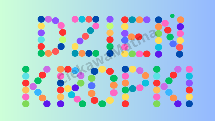 Dzień Kropki - napis z kropek