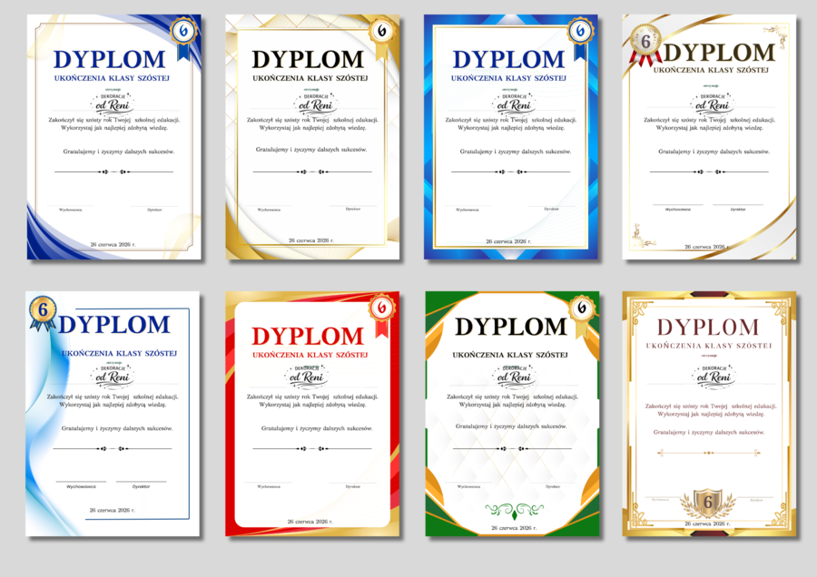 Dyplomy ukończenia klasy 6