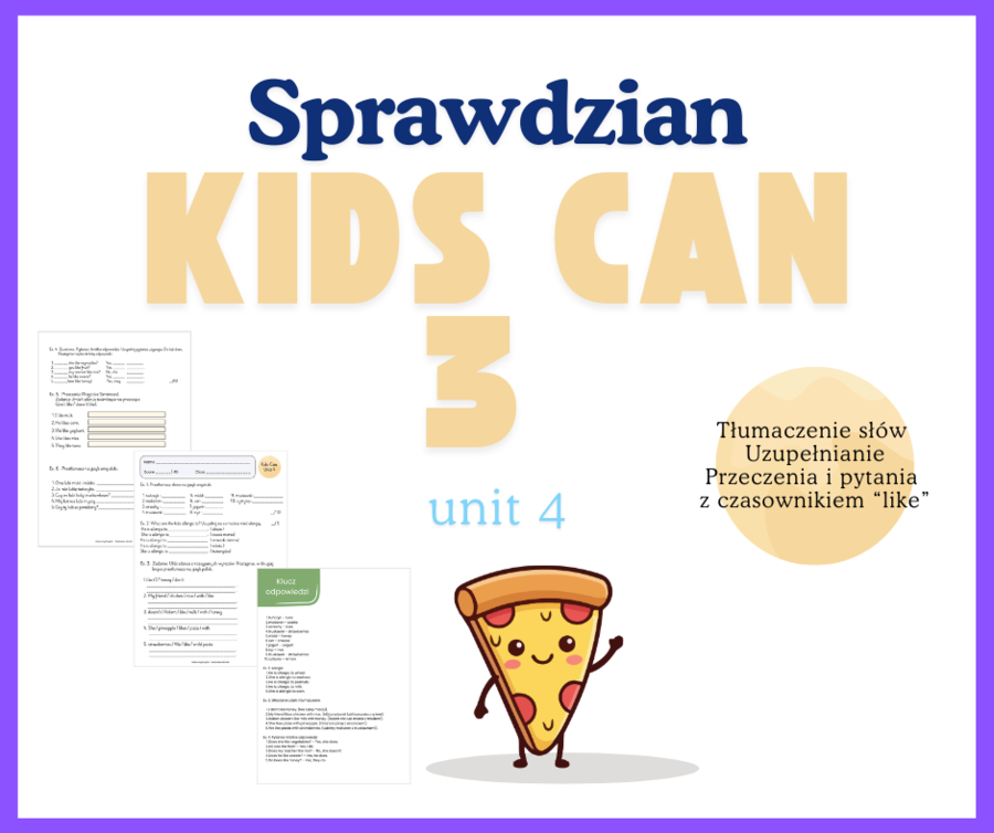 Test Kids can 3 unit 4