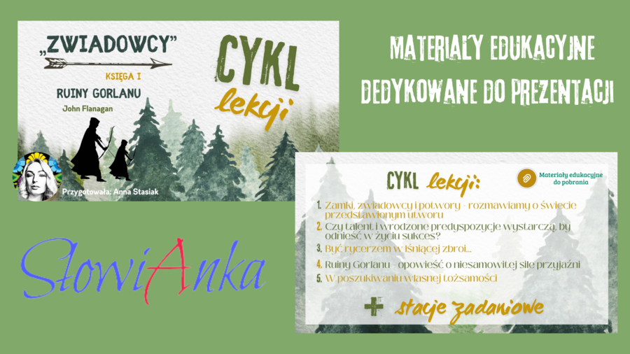 Zestaw materiałów dydaktycznych do omówienia lektury „Zwiadowcy. Ruiny Gorlanu” + PREZENTACJA GRATIS