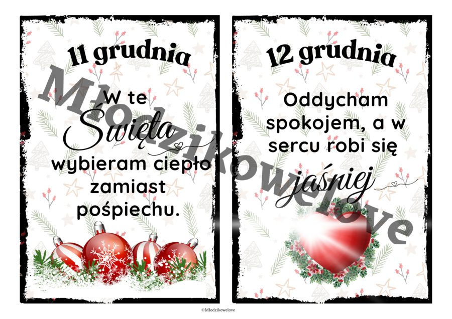 Kalendarz adwentowy-afirmacje