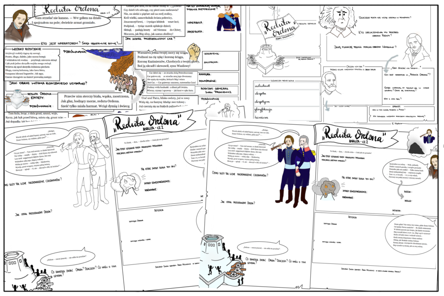 Reduta Ordona - 3 karty (puste i uzupelnione)