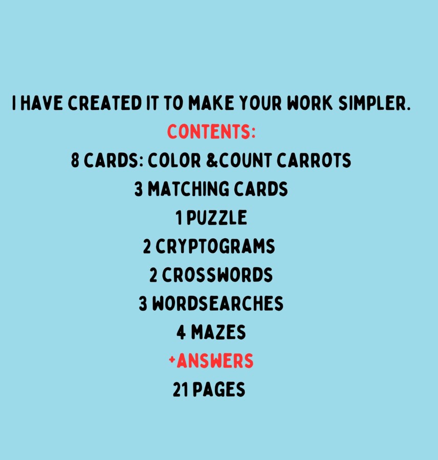 Spring Easter set of activities/ Wiosna Wielkanoc zestaw zadań dla przedszkola, na zajęcia rewalidadyjne/ rewalidacja indywidualna, dobre dla SPE