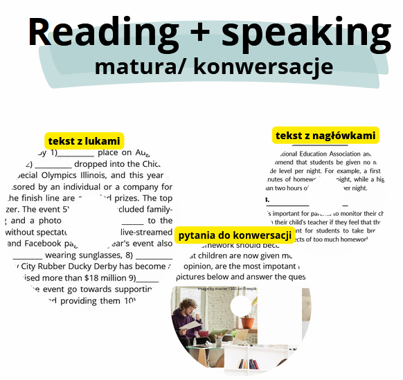 Czytanie i mówienie na maturze, konwersacje, 4 teksty z pytaniami do przegadania