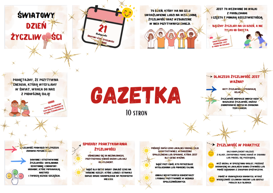 Światowy Dzień Życzliwości i Pozdrowień/ Dzień Życzliwości - GAZETKA
