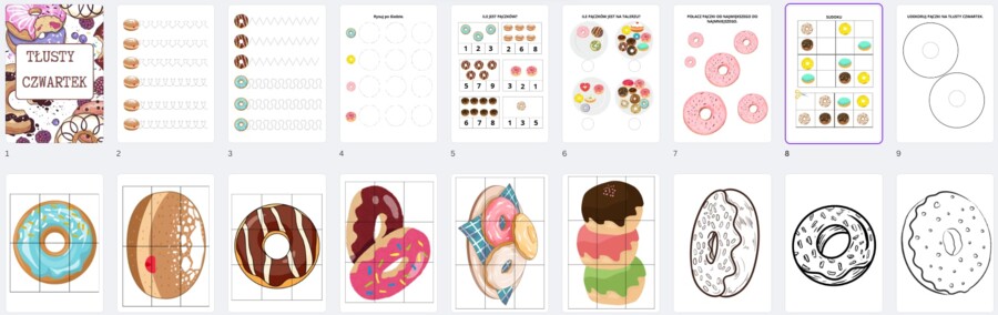 Tłusty czwartek zadania