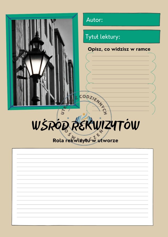 Wśród rekwizytów – 50 kart powtórzeniowych do lektur