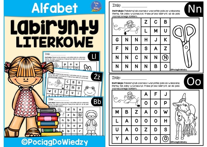 Alfabet - Labirynty literkowe