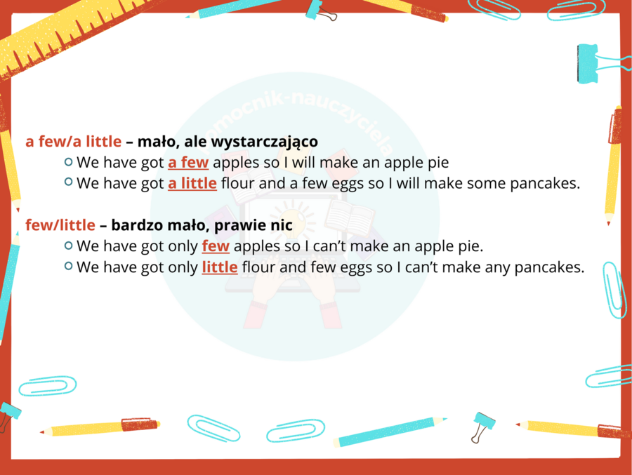 A/An, Some/Any, Many/Much z rzeczownikami policzalnymi i niepoliczalnymi