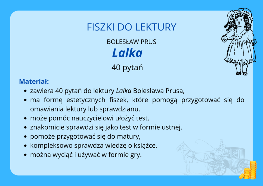 Lalka - fiszki do lektury