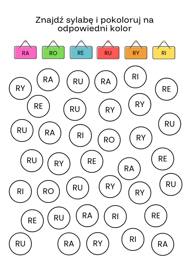 Wyszukiwarka sylab- 15 kart pracy (dla uczniów w edukacji wczesnoszkolnej)