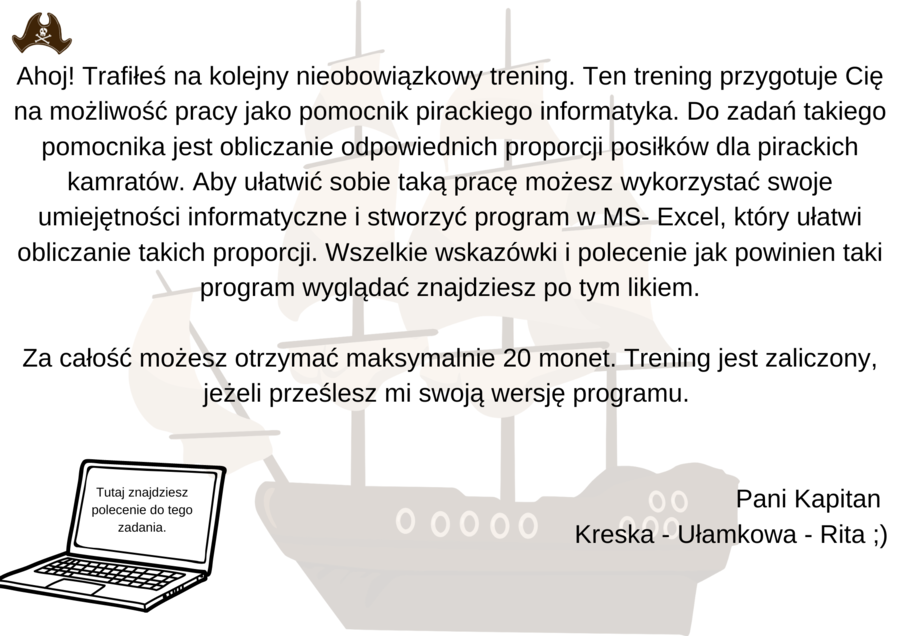 Ułamki zwykłe projekt - grywalizacja (tematyka piraci)