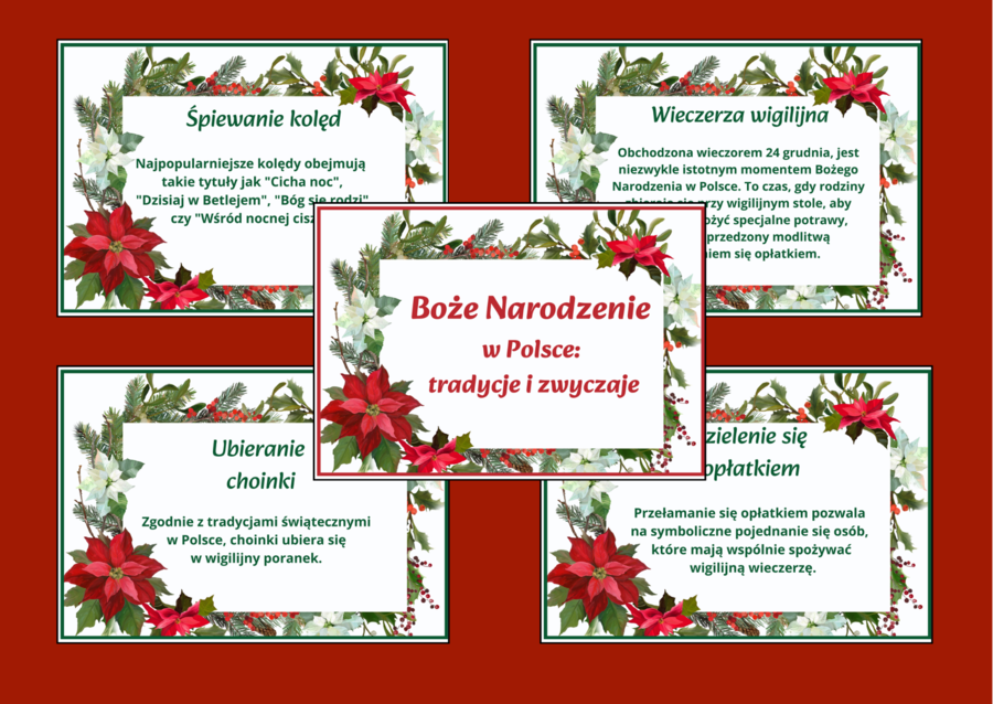 TRADYCJE I ZWYCZAJE - BOŻE NARODZENIE – biblioteka – świetlica –przedszkole - gazetka – wersja 2