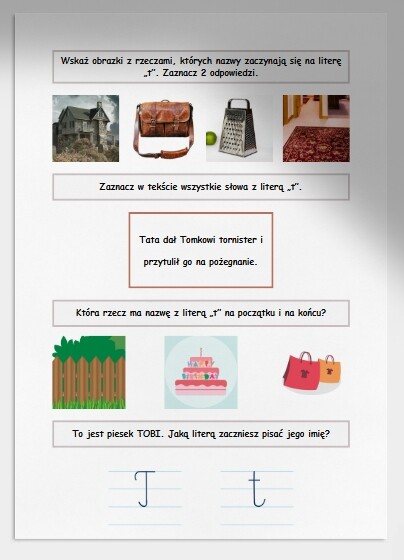 T i t. Karta pracy. Sprawdzian