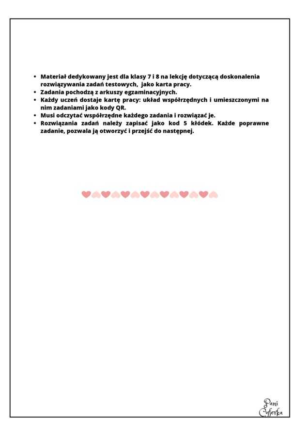 Zadania egzaminacyjne na Walentynki.
