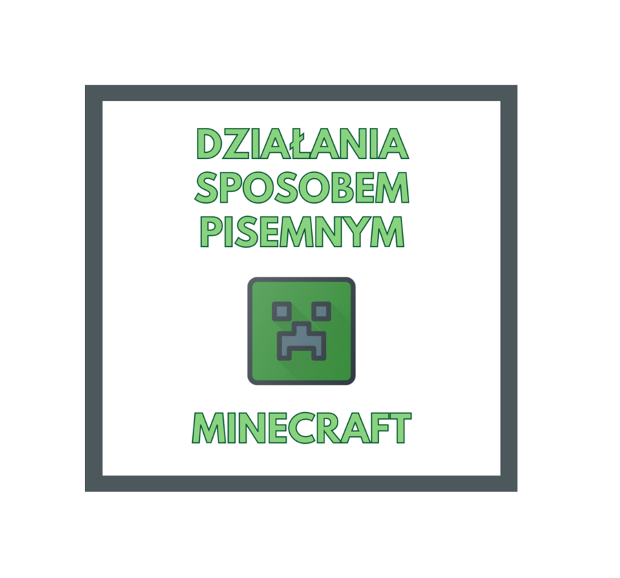 Działania sposobem pisemnym Minecraft :-)