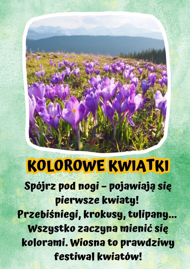 WIOSNA - zestaw materiałów edukacyjnych, grafika XXL