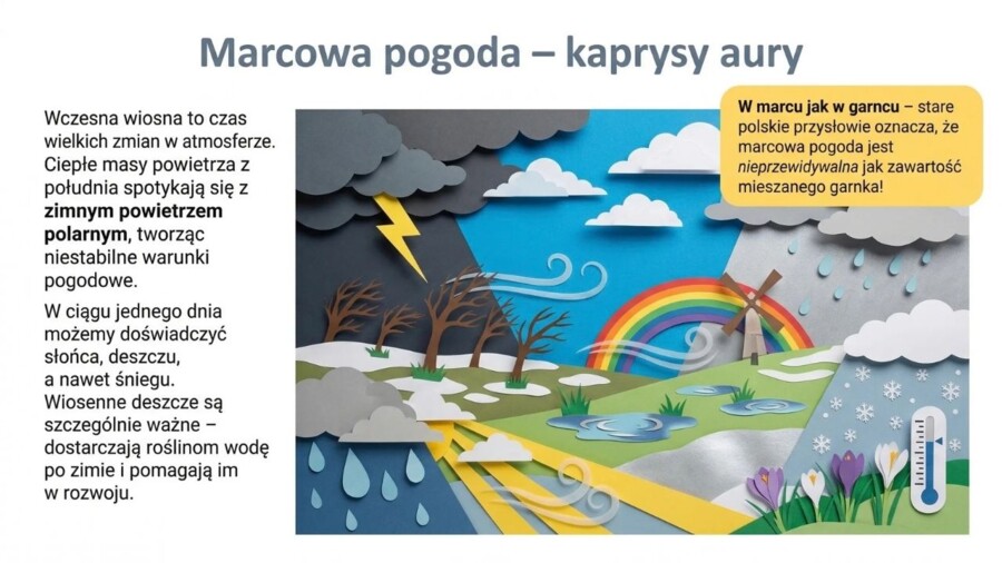 Wiosna - prezentacja, gazetka szkolna, materiały