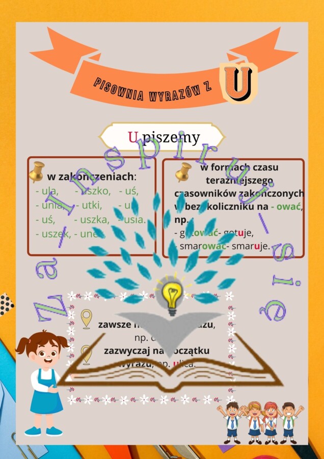 Ortografia- pisownia wyrazów z ó i u