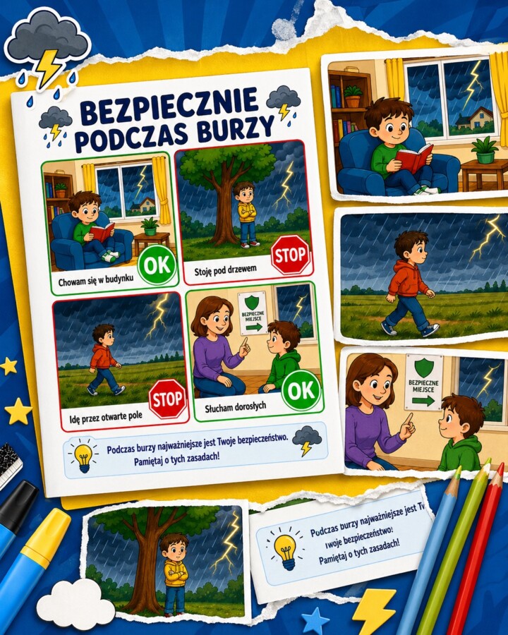 Bezpiecznie podczas burzy