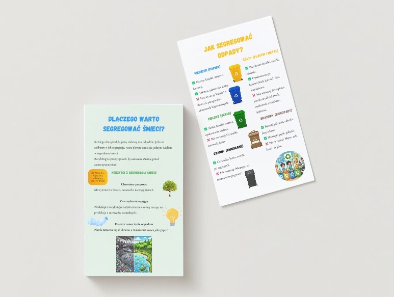 Plakaty o recyklingu i ochronie przyrody