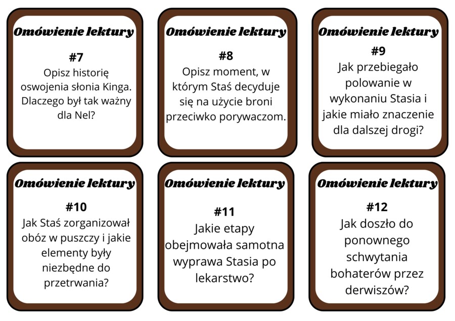 W pustyni i w puszczy - karty dyskusyjne