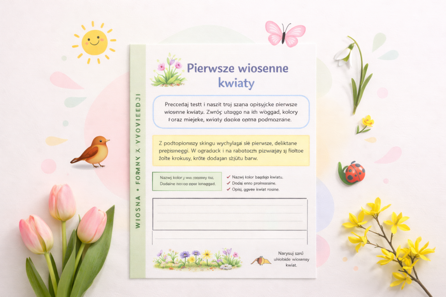 Wiosna w trzech zdaniach — krótkie formy wypowiedzi