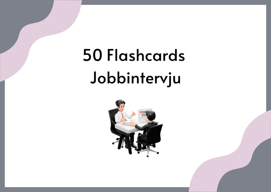 50 Flashcards Jobbintervju / Fiszki / Norweski / Rozmowa o pracę