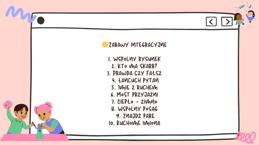 Bank zabaw na dywanie dla klasy 2