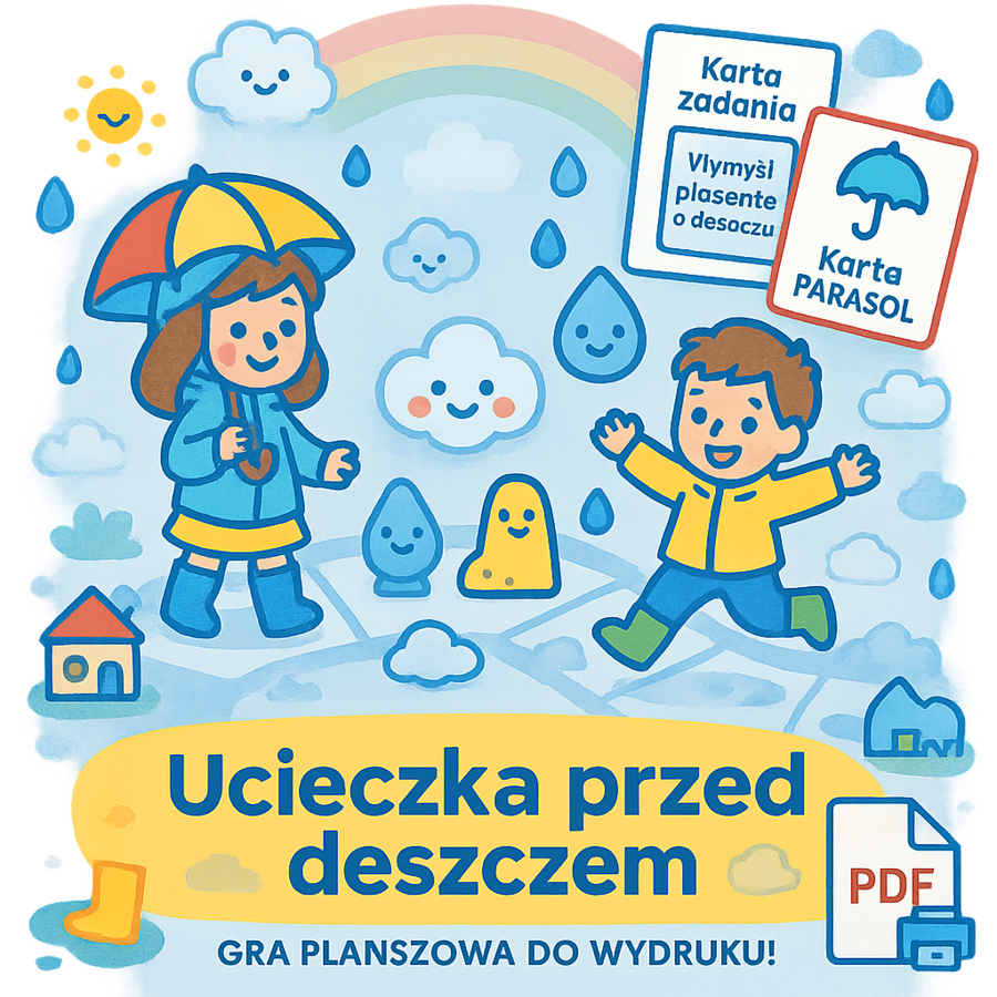 Gra planszowa „Ucieczka przed deszczem”