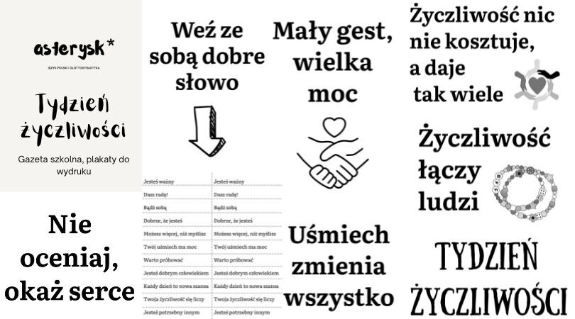 Gazetka szkolna – TYDZIEŃ/DZIEŃ ŻYCZLIWOŚCI