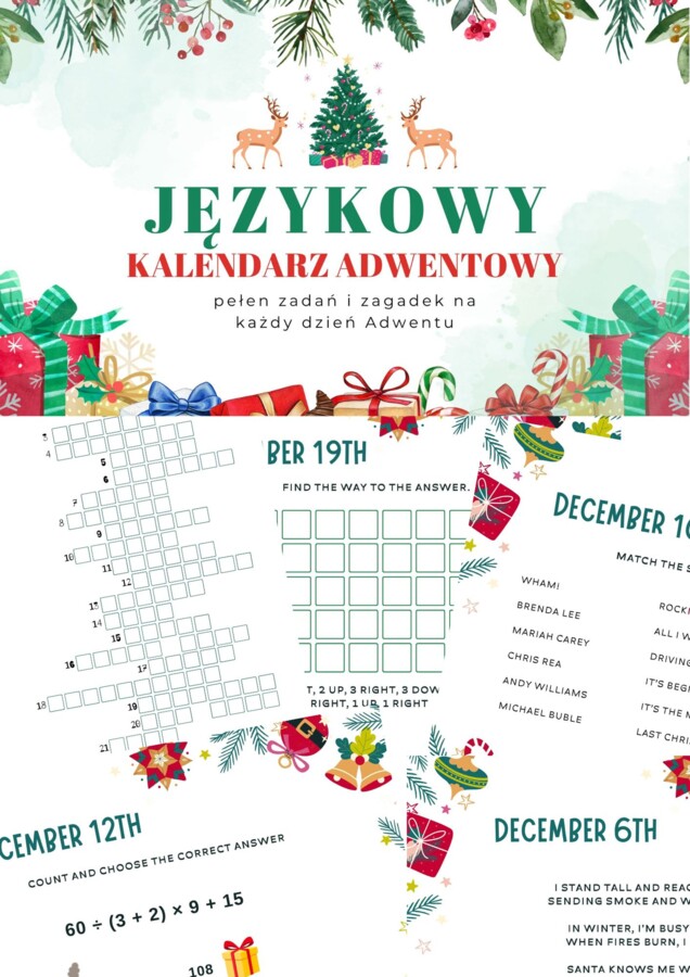 Językowy kalendarz adwentowy