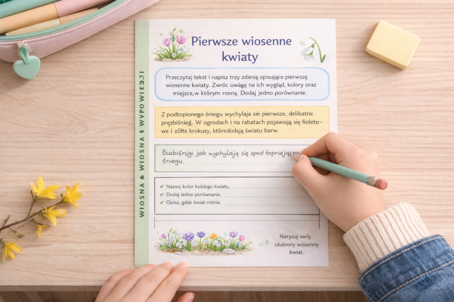 Wiosna w trzech zdaniach — krótkie formy wypowiedzi