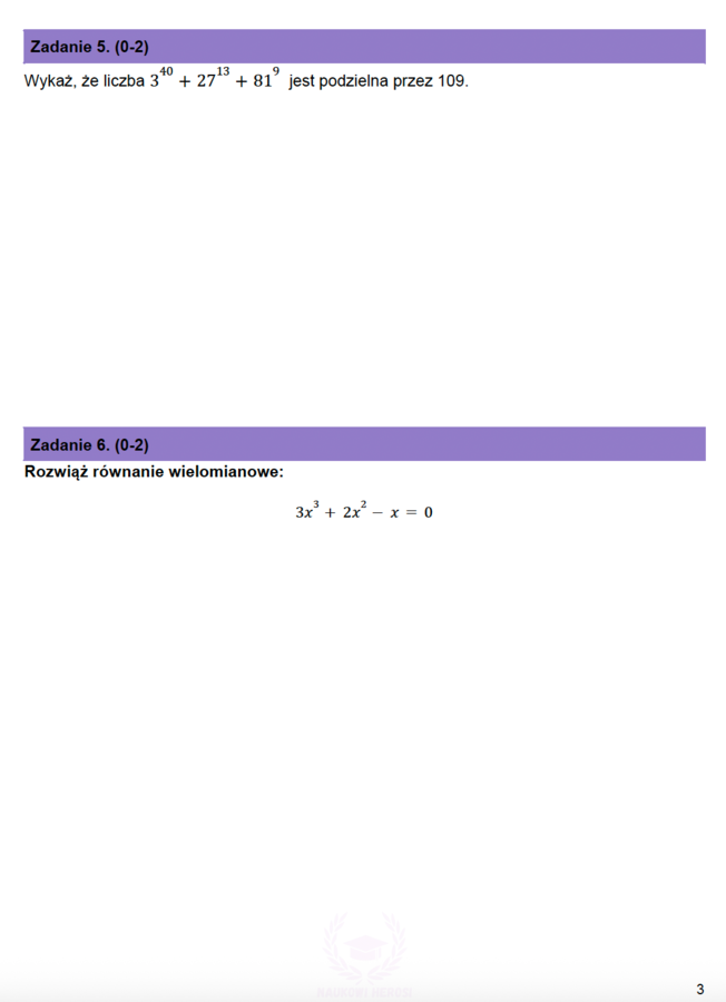 Arkusz próbny z matematyki nr 1