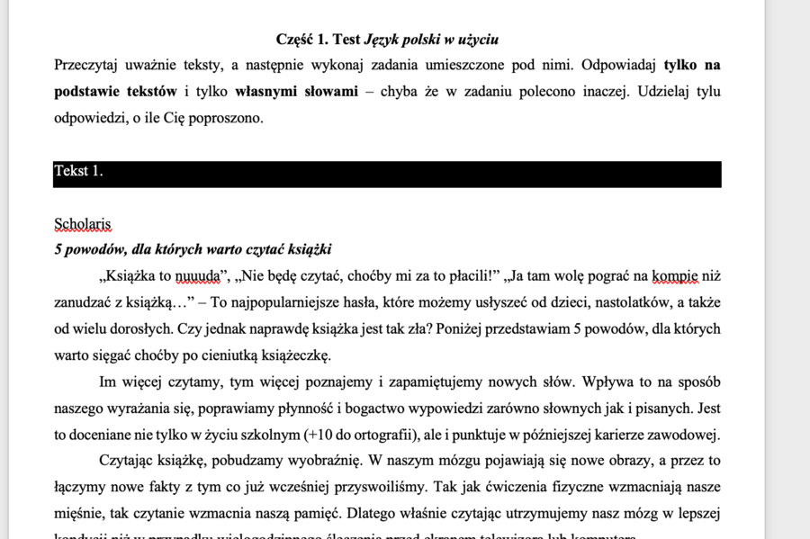 Pewniak do Matury: Autorski Egzamin Próbny z Języka Polskiego z Pełnym Kluczem Odpowiedzi