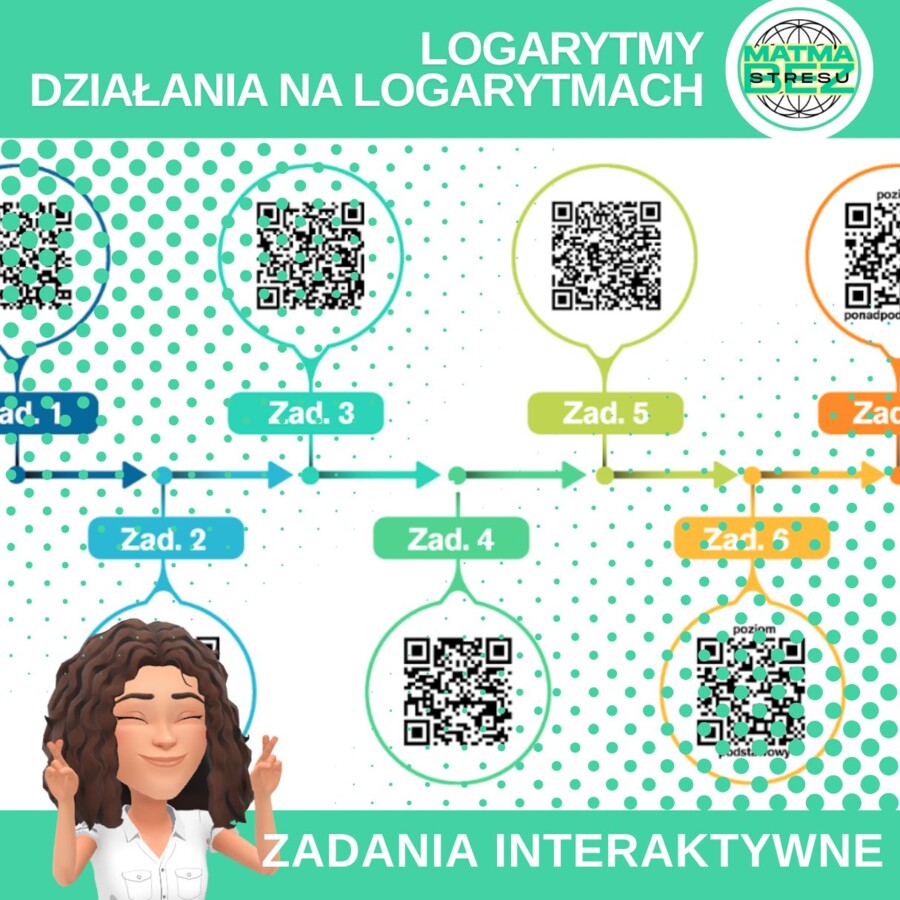 Logarytmy - zbiór interaktywnych ćwiczeń online