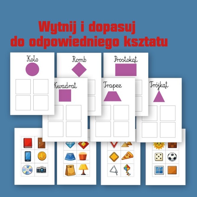 Karty Pracy – Kształty | Edukacja Przedszkolna | Do Druku