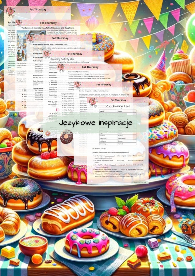 Karty Pracy Gotowa Lekcja Fat Thursday Tłusty Czwartek A2 B1