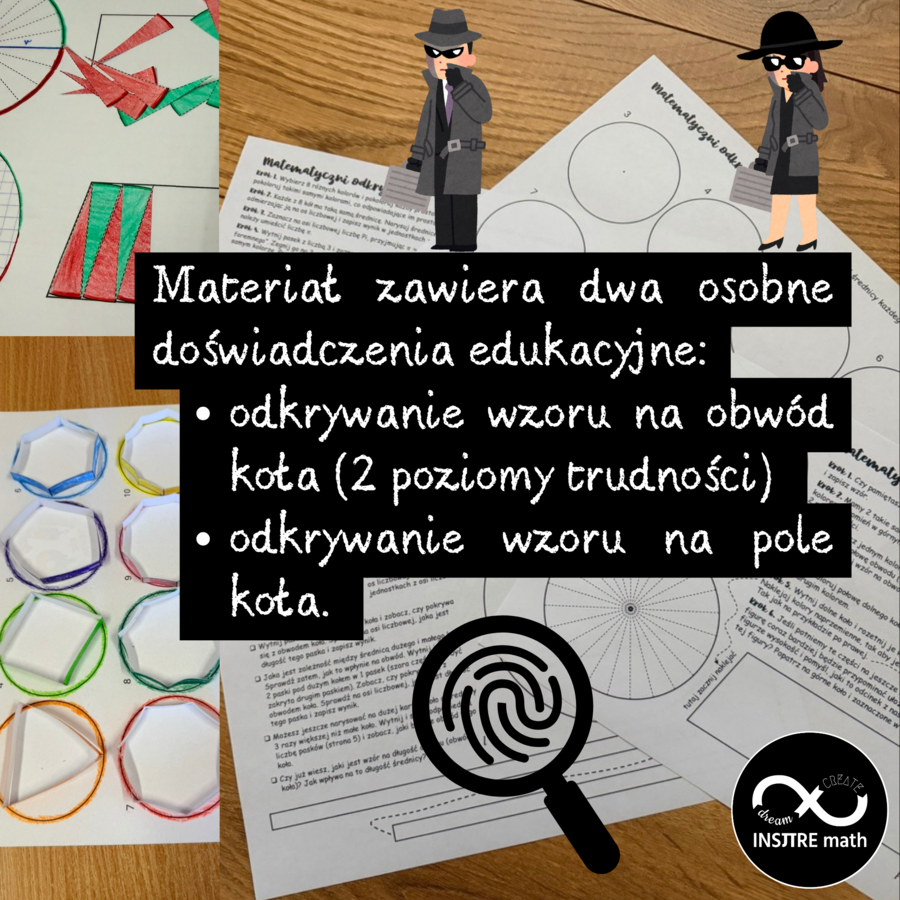 Koła i okręgi - nauczanie przez odkrywanie. Pole i obwód koła, długość okręgu.