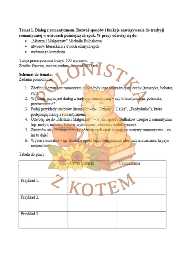 Schematy do rozprawek – rozszerzenie