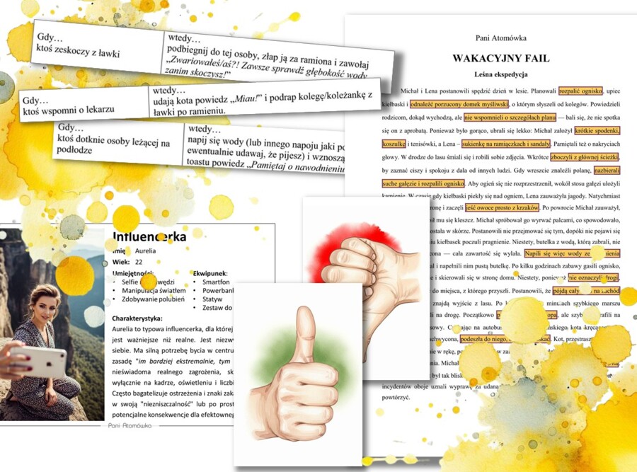 Lekcja wychowawcza. Zajęcia z wychowawcą. Klasa 6,7,8. Szkoła średnia. Bezpieczne wakacje. Lato. Konspekt/scenariusz lekcji. Karta pracy. Zadanie.