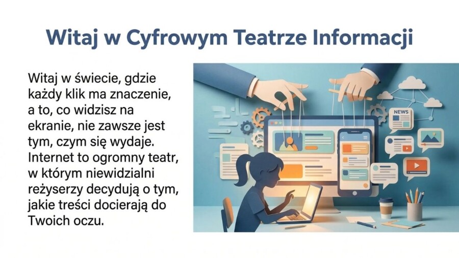 Manipulacja i dezinformacja w Internecie – przewodnik po cyfrowym teatrze informacji (gazetka szkolna / prezentacja)