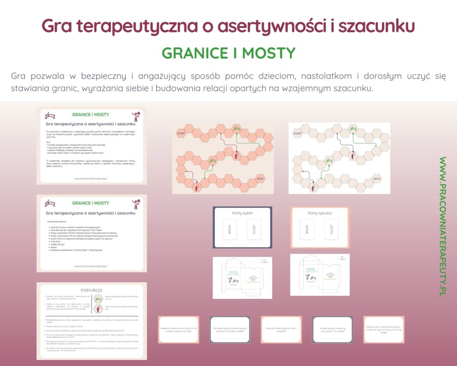 Gra terapeutyczna o asertywności i szacunku „Granice i mosty”