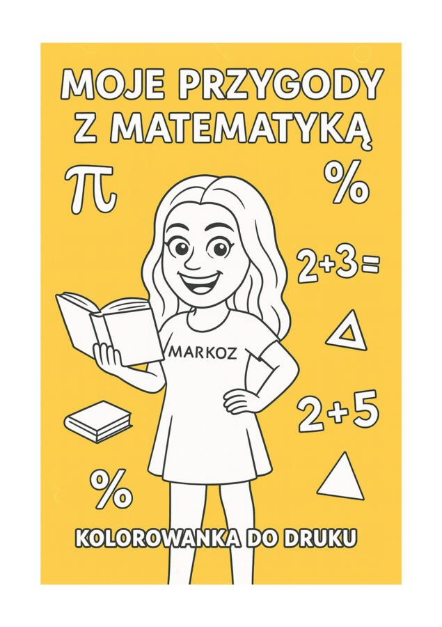 Kolorowanka - 1 strona zeszytu - matematyka