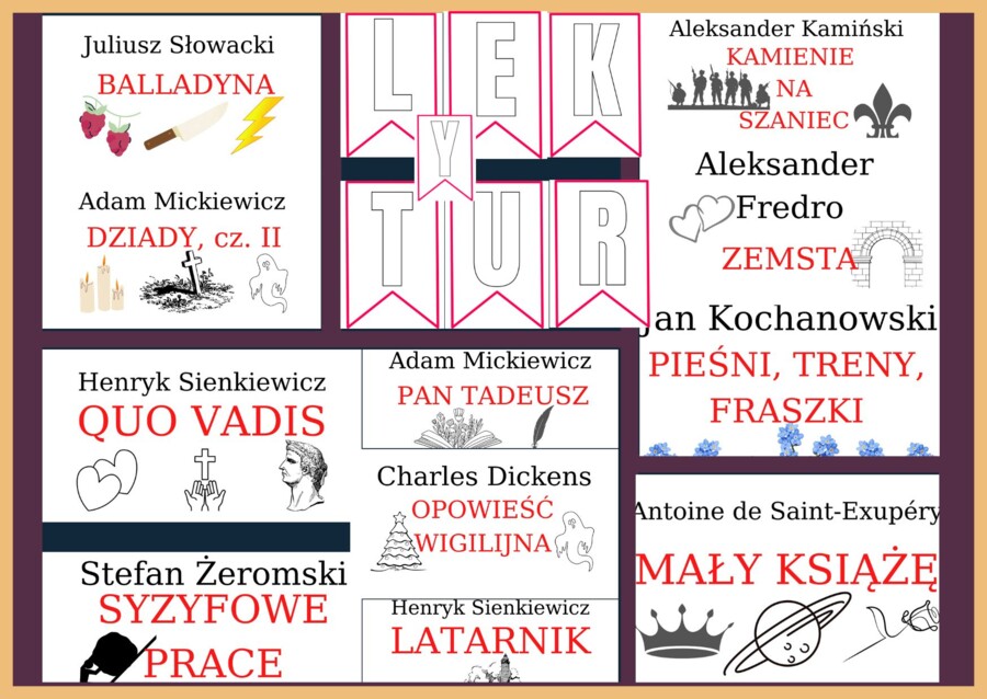 Lektury - plansze na gazetkę... i nie tylko
