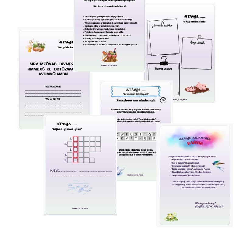 STACJE ZADANIOWE - baśnie