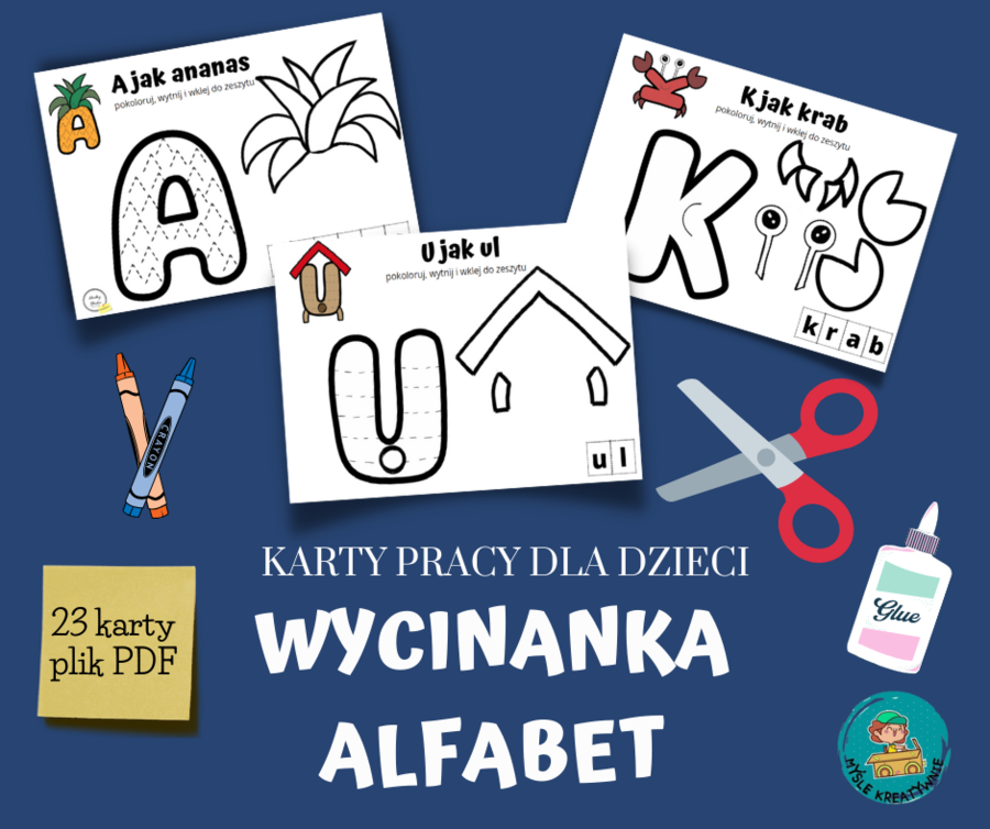 ALFABET - WYCINANKA - PLANSZE KLASOWE - DO ZROBIENIA WSPÓLNIE Z GRUPA